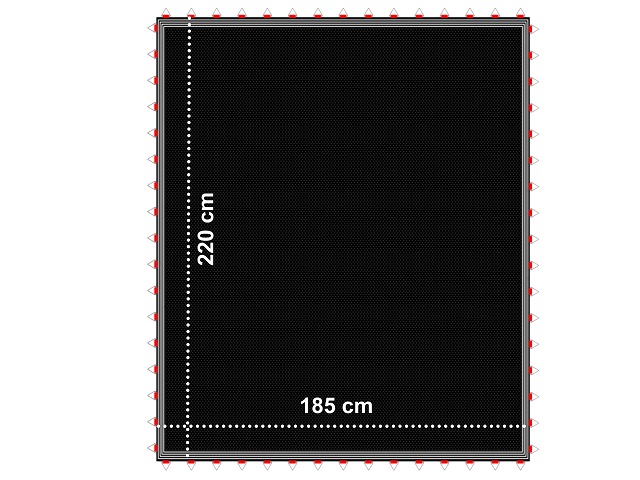 Typ-007 – Junior Trambolin Zıplama Ağı Siyah(185×220 cm) – Parksan