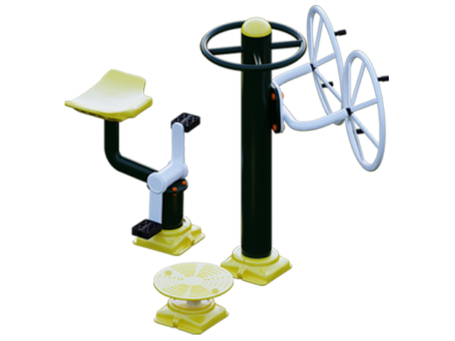 Açık Hava Çoklu Spor Aleti Bisiklet, Kol Çevirme ve Ayakta Bel Esnetme - 81408