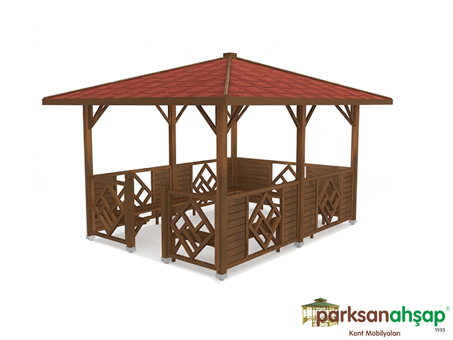 Ahşap Dikdörtgen Kameriye 300x400x300(LWH) 70135