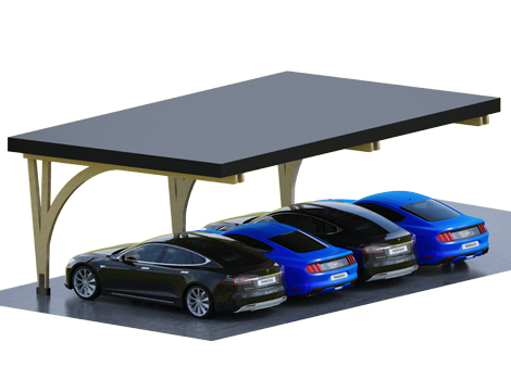 0071041 Ahşap Araba Otoparkı Sundurma